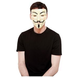 Smiffys Unisex Adult Guy Fawkes Mask / Cream